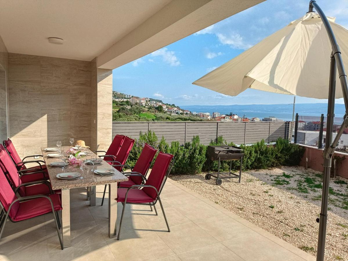 Modern Villa With Jacuzzi, Beautiful Sea View, Near Split! Villa 36A Podstrana Eksteriør billede