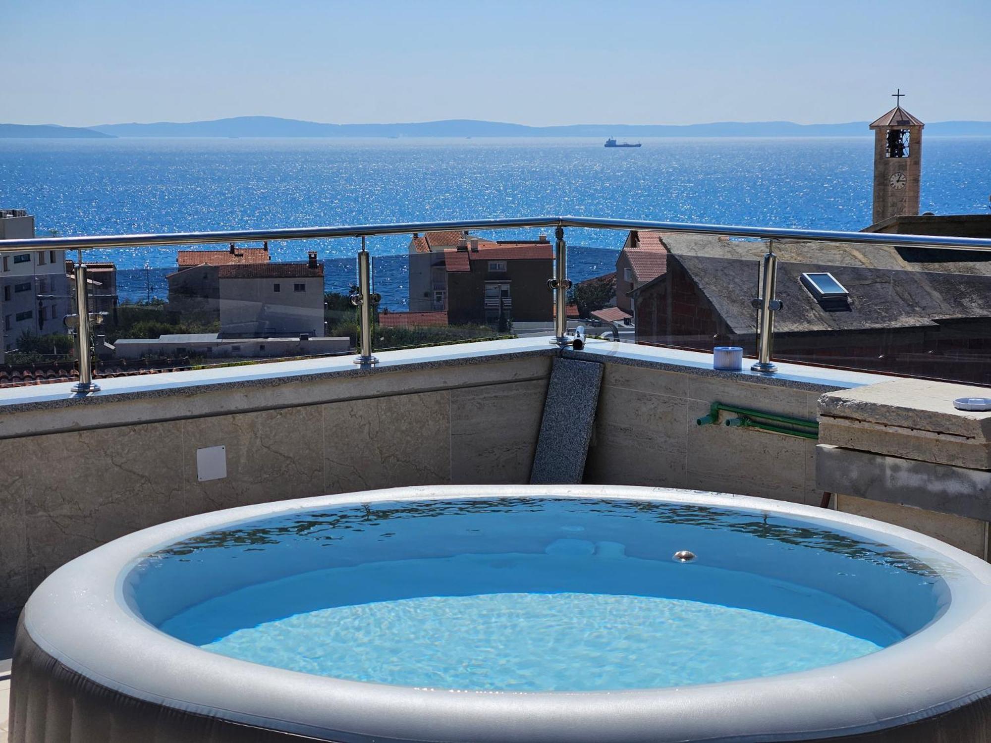 Modern Villa With Jacuzzi, Beautiful Sea View, Near Split! Villa 36A Podstrana Eksteriør billede